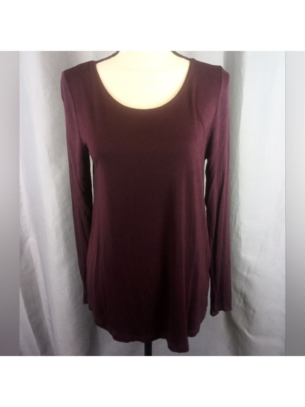 Gap long sleeve top, deep purple/burgundy, size S - Picture 1 of 4